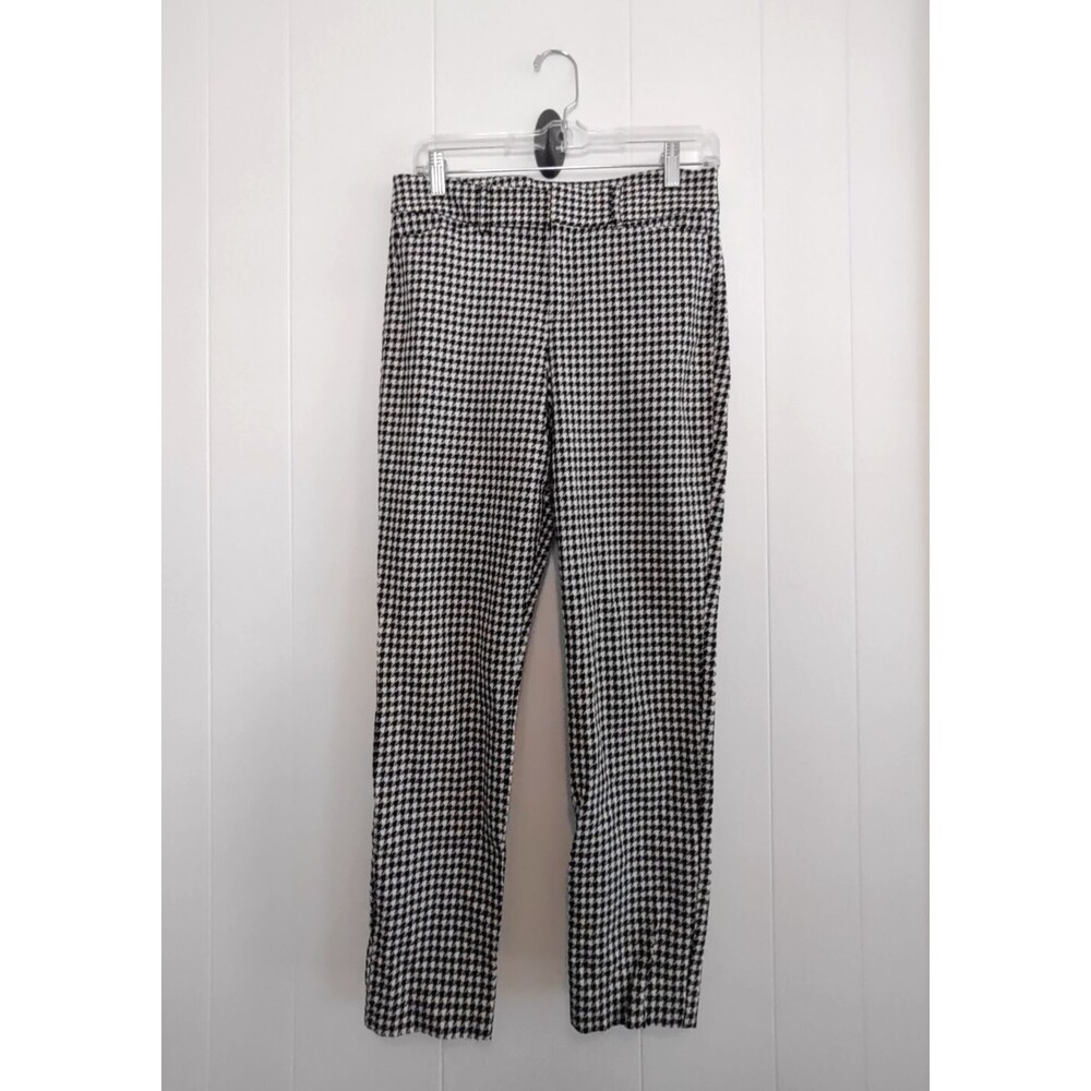 Old Navy | Women's Black White Houndstooth High Rise Pixie Pants SZ 6